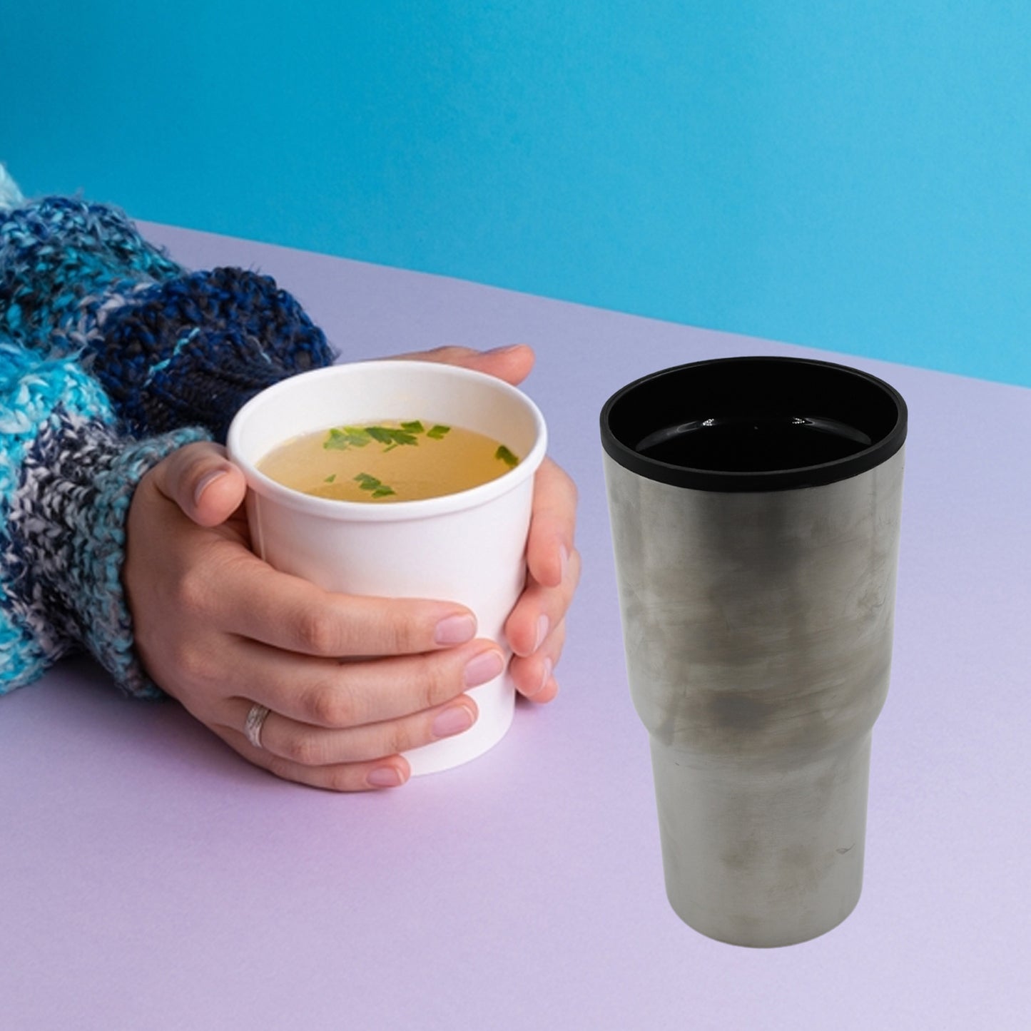 Stainless Steel Vacuum Glass Insulated Glass Coffee Cups Double Walled Travel Mug Car Coffee Mug