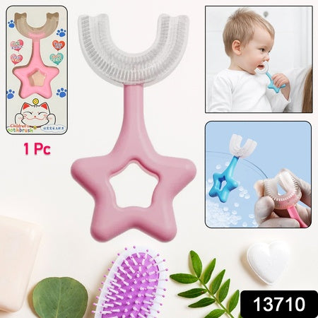Staru-Shape Silicone Manual Toothbrush (1 Pc)