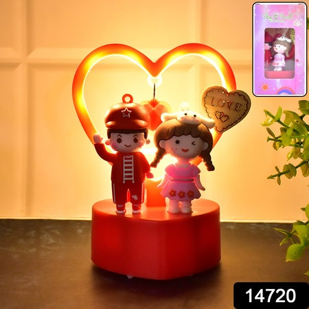 Cuteromantic Couple Love Showpiece With Heart Frame (1 Pc)