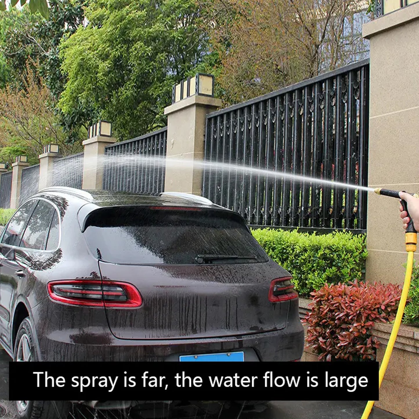 Plastic Body Metal Trigger Brass Nozzle Water Spray Gun For Water Pipe Non-Slip Comfortable Grip Multiple Spray Modes Ideal Pipe Nozzle For Car Wash Gardening Other Uses
