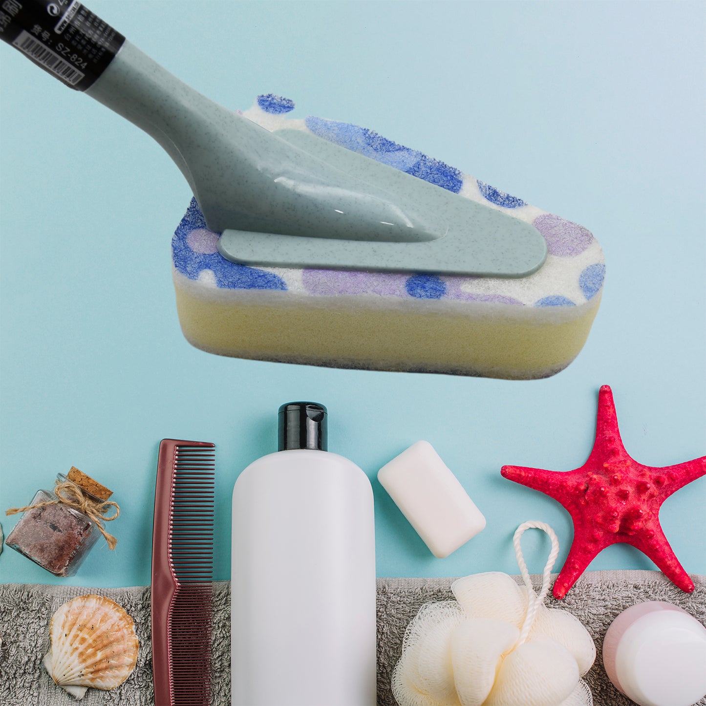 Cleaning Supplies Kitchen Handle Universal Triangular Sponge Multifunctional Bathroom Brush Long Handle Kitchen Dining Bar