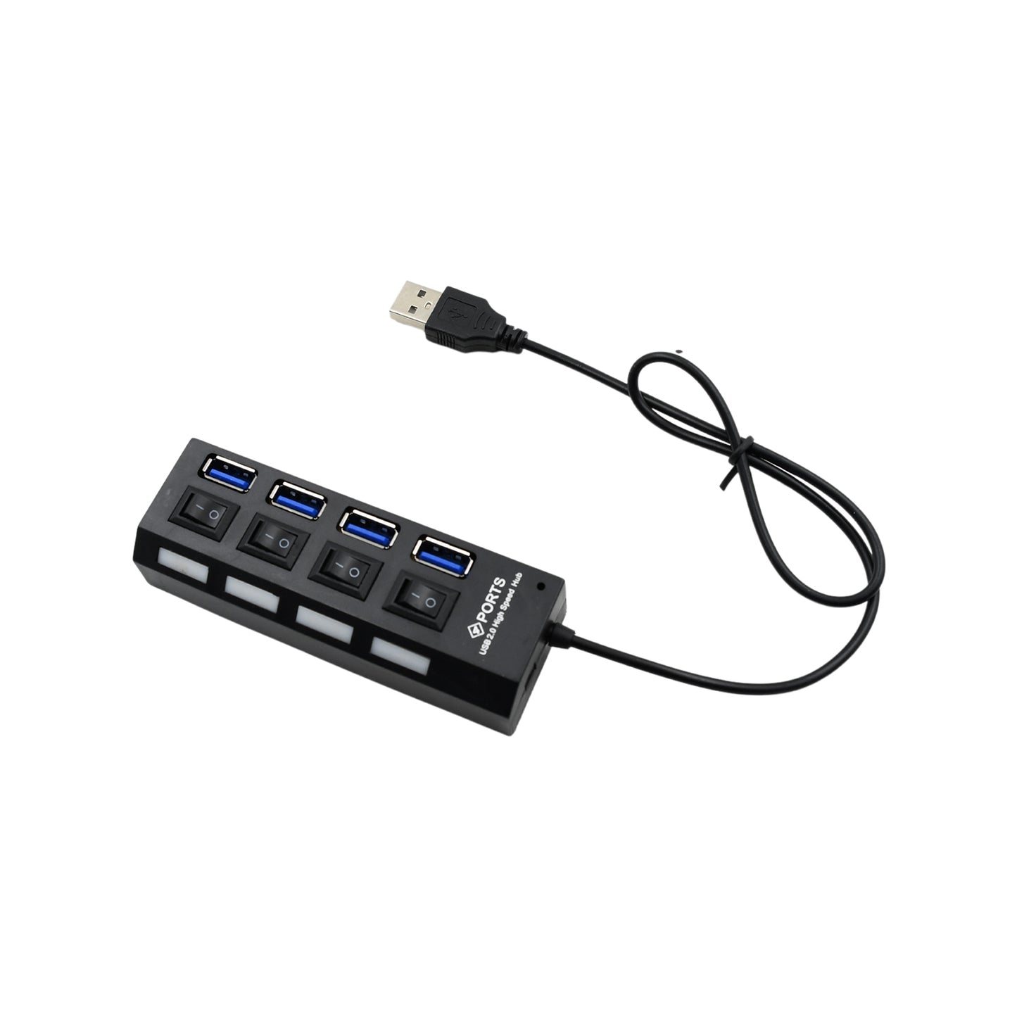 4 Port Usb Hub Usb 2.0 Hub Splitter High Speed With Onoff Switch Multi Led Adapter Compatible With Tablet Laptop Computer Notebook