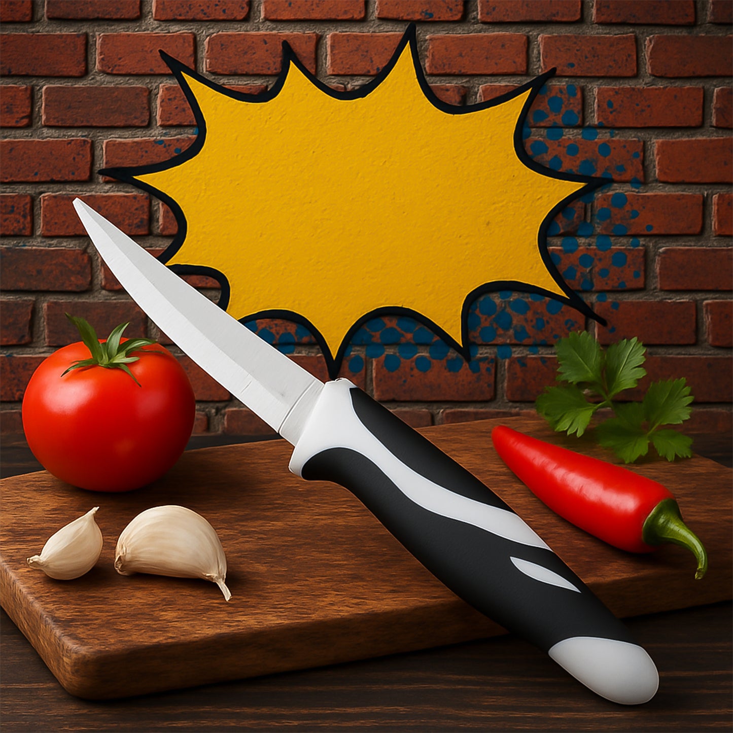 Ritusharp Stainless Steel Blade Zebra Kitchen Knife