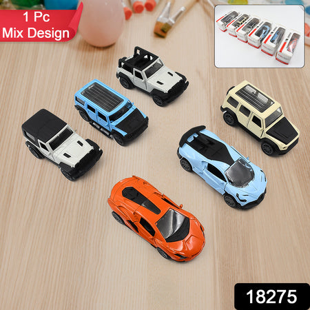 Mini Pull Back Car Widely Used By Kids (1 Pc Mix Color Design)