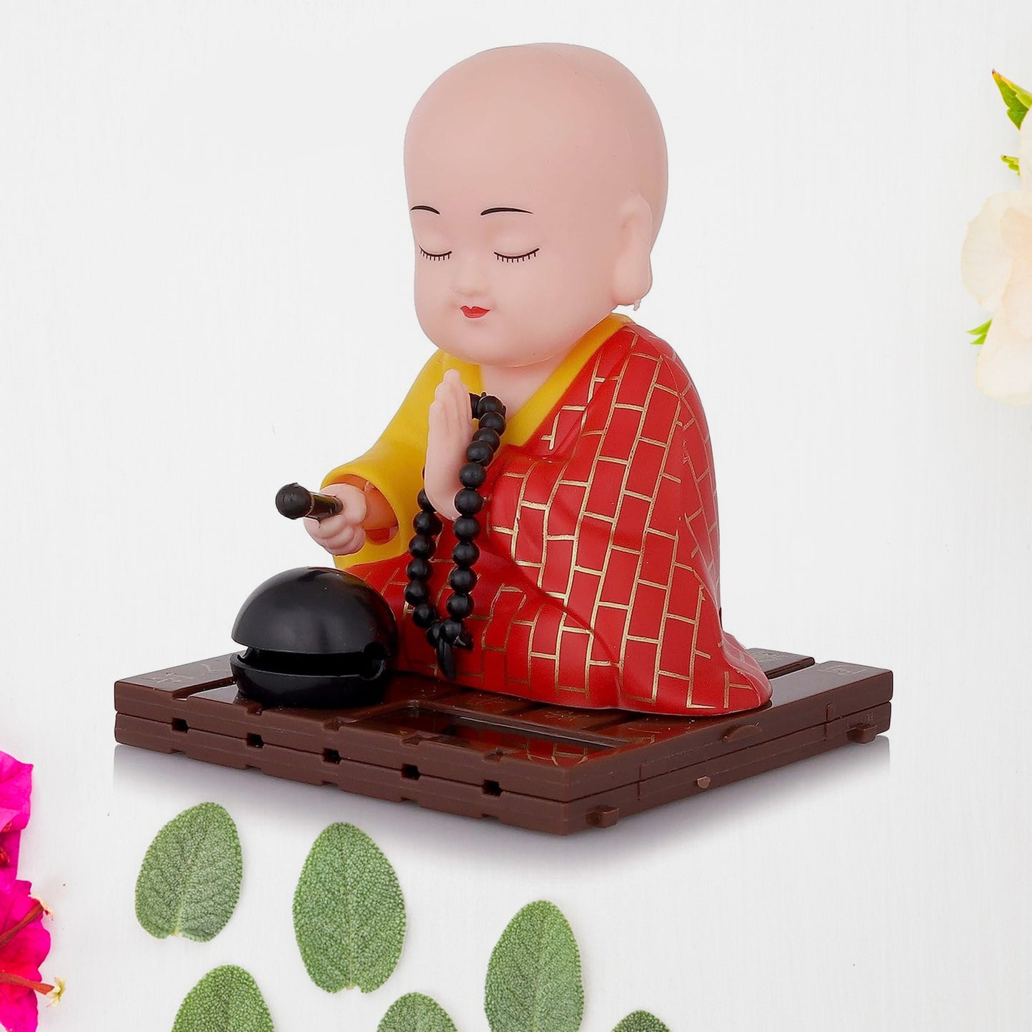 Solarpowered Sitting Buddha Statue Moving Head And Hand (1 Pc Medium)
