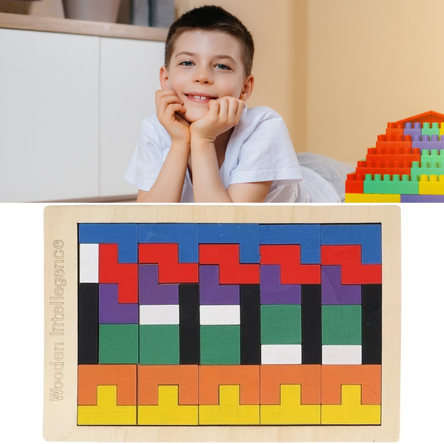 Wooden Blocks Puzzle Childrens Educational Toys Russian Block Block Puzzle For Early Childhood Education And Relaxing Brain Toys Help Prevent