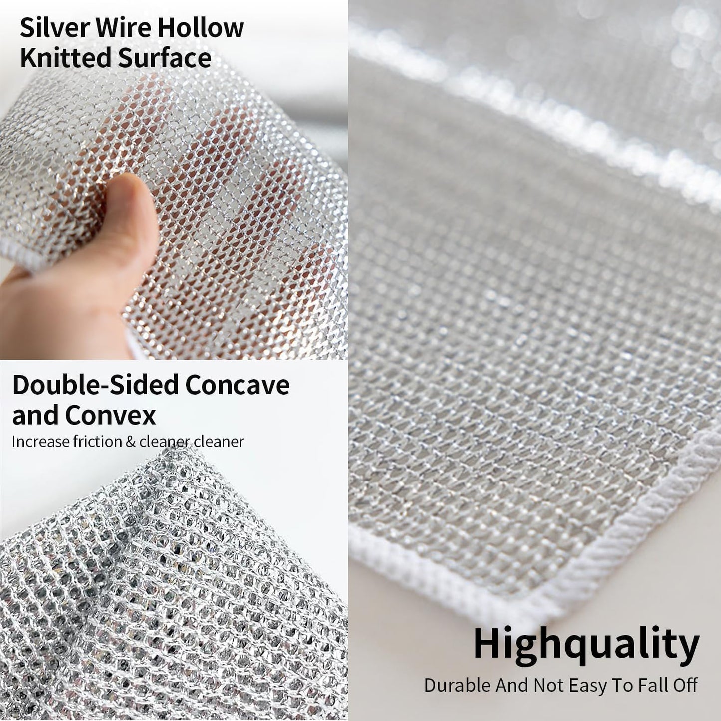 One-Sided Multipurpose Microfiber Cloths Scrubber (1 Pc 20X20 Cm)