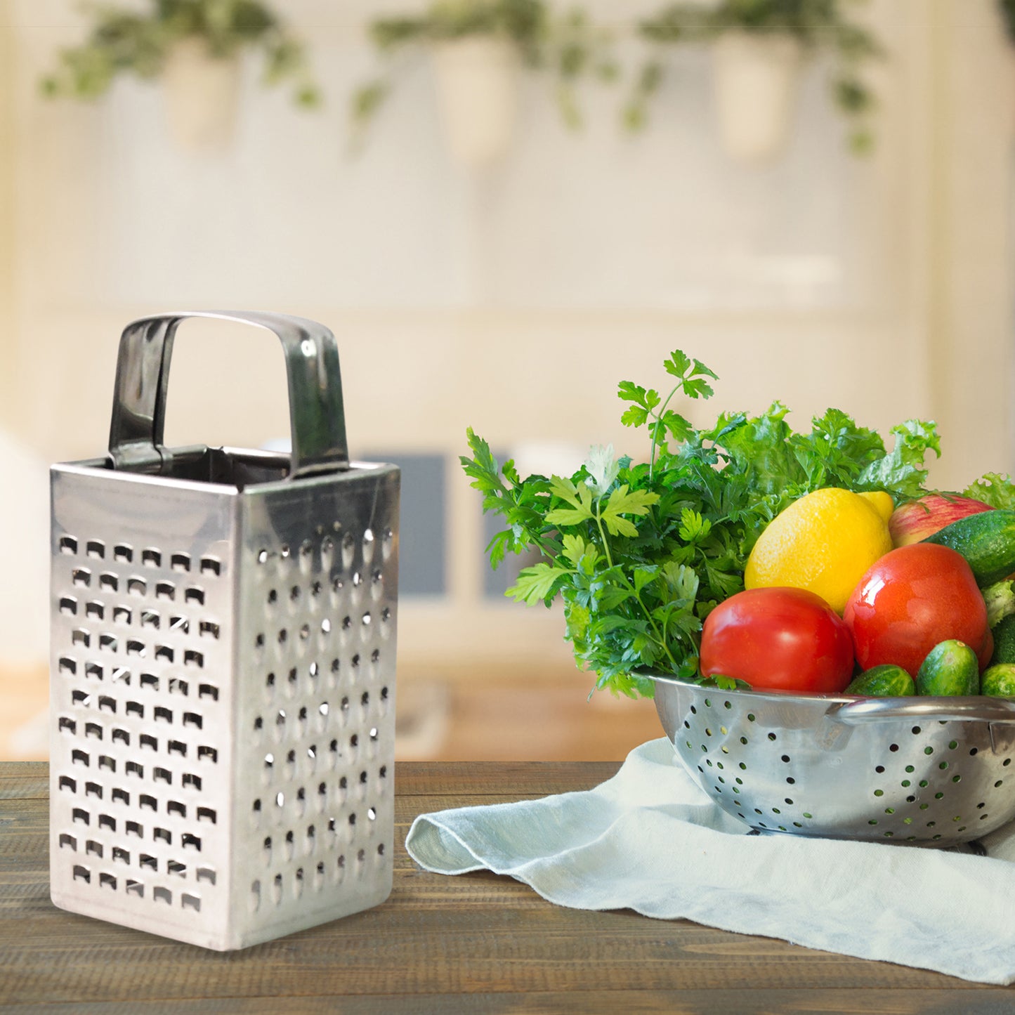 Supermom Premium 4-In-1 Stainless Steel Compact Grater And Slicer