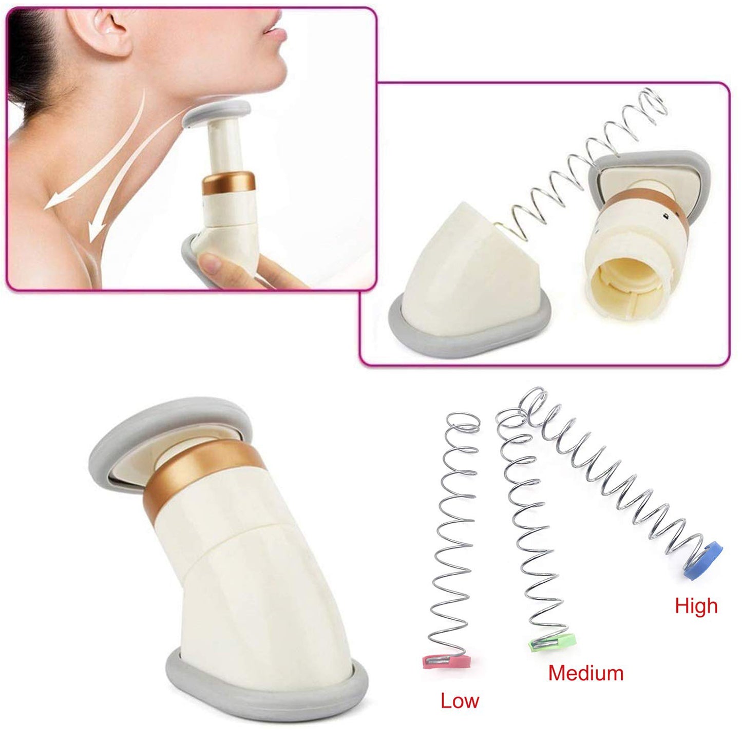 Massager For Men Women Double Chin Up Neckline Slimmer Machine And Jawline Exerciser Tool With Neck Slimming Rubber Chinfat Reducer Exerciser (1 Pc)
