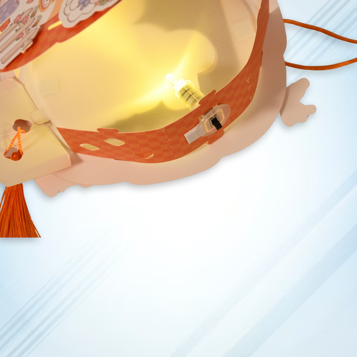 Diy Traditional Lanterns Handmade Cartoon Paper Lanterns Antique Portable Lantern Hollow-Out Projection Luminescent Led Lamp Diy Hanging Paper Lanterns For Festival Party Decor