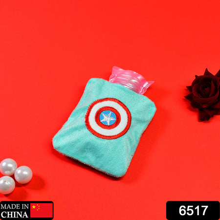 Captain Americas Shield Small Hot Water Bag With Cover For Pain Relief Neck Shoulder Pain And Hand Feet Warmer Menstrual Cramps.