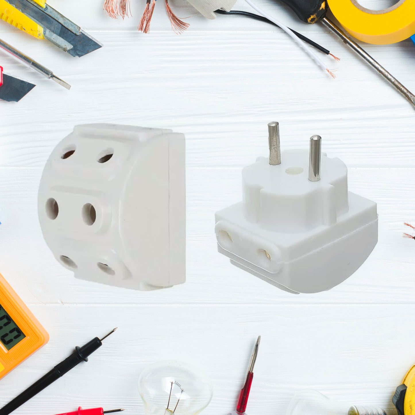 5-Way2 Pin Multi-Plug Socket Converter (1 Pc)
