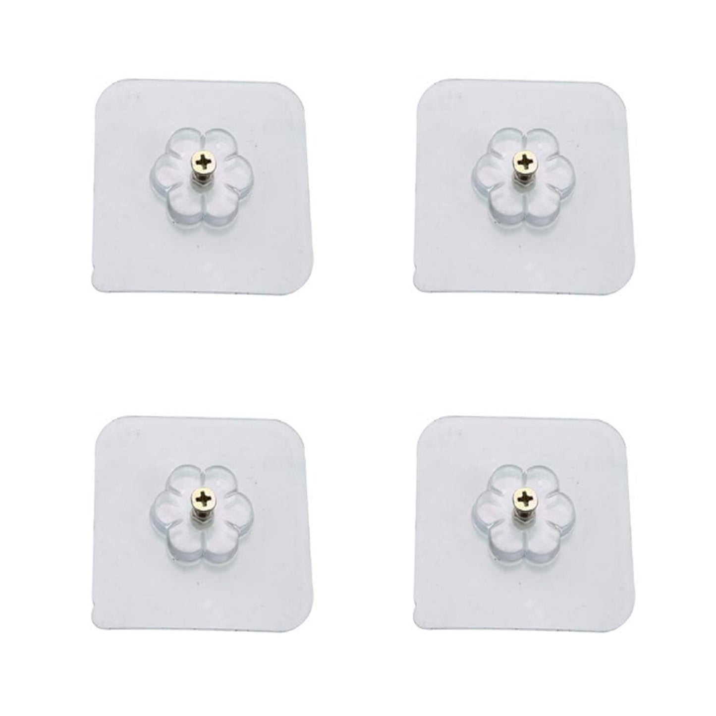 Selfadhesive Hooks Sticker Screw Nut And Bolt Type (4 Pcs Set)