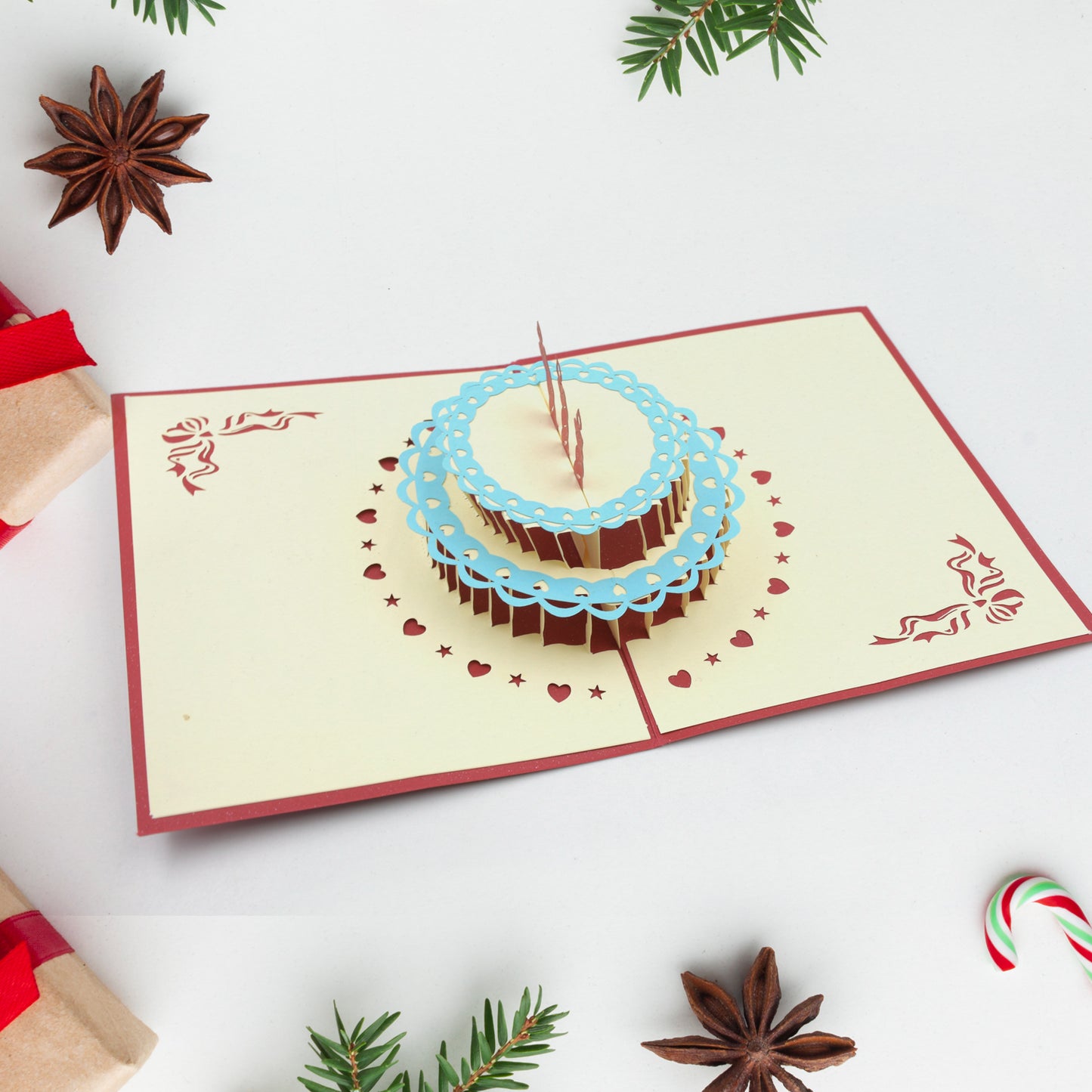 3D Paper Wish Card High Quality Paper Card All Design Card Good Wishing Card (All 3D Card Birthday Greeting Cards Wedding Day Gift Card Merry Christmas Card (1 Pc)
