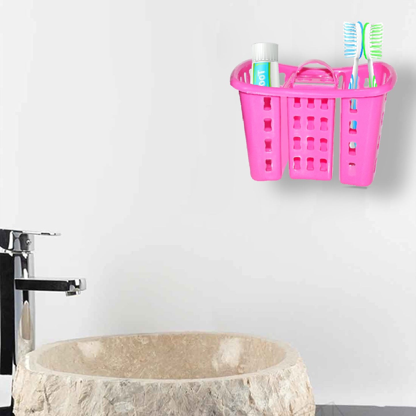 Toothbrush Toothpaste Bathroom Organizer Stand 4-In-1 Holder