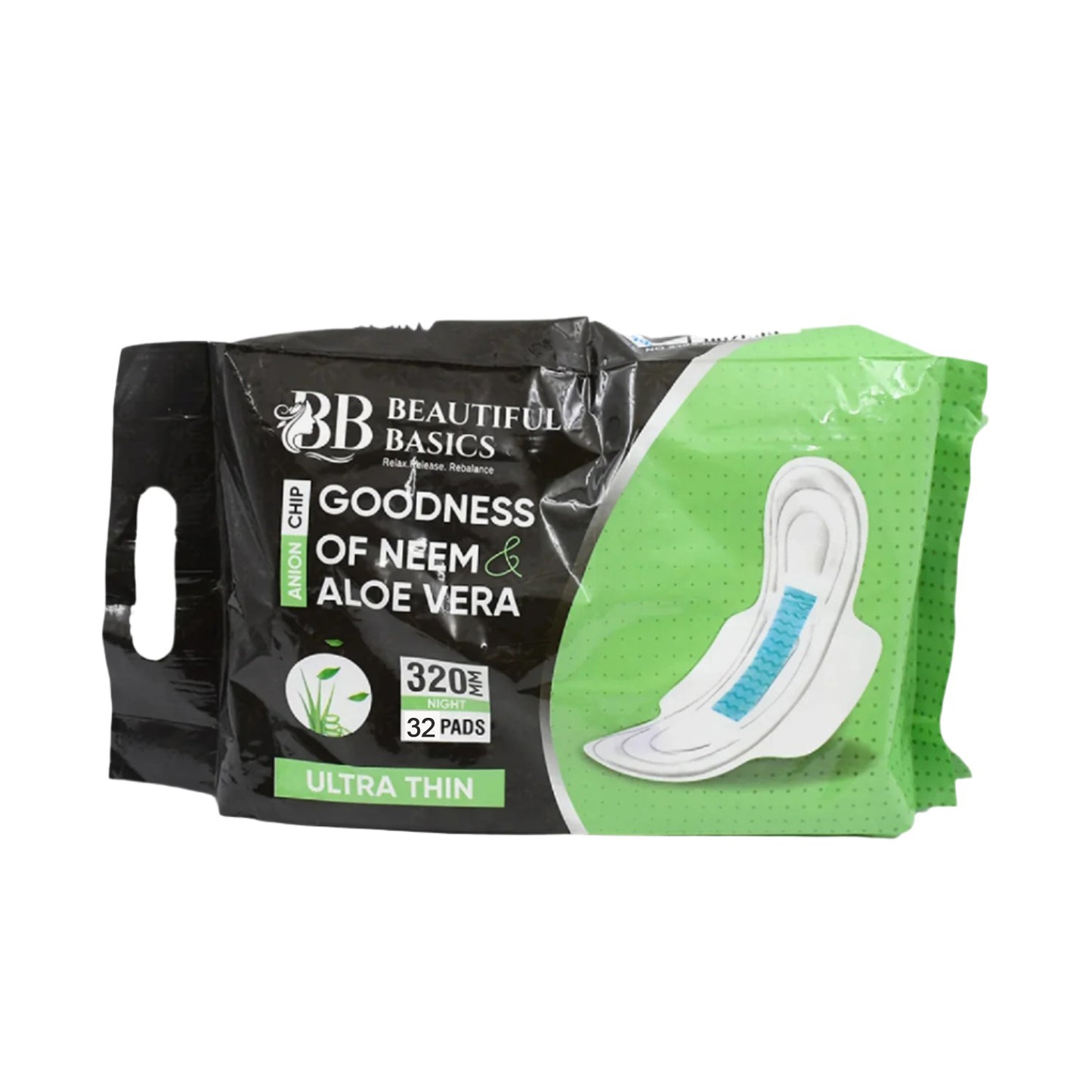 Sanitary Pads For Women With Goodness Of Neem Aloe Vera Ultra Thin Leakage Protection Ph Balance With Antibacterial Anion Chip 5X More Absorbance (320 Mm 32 Pads)