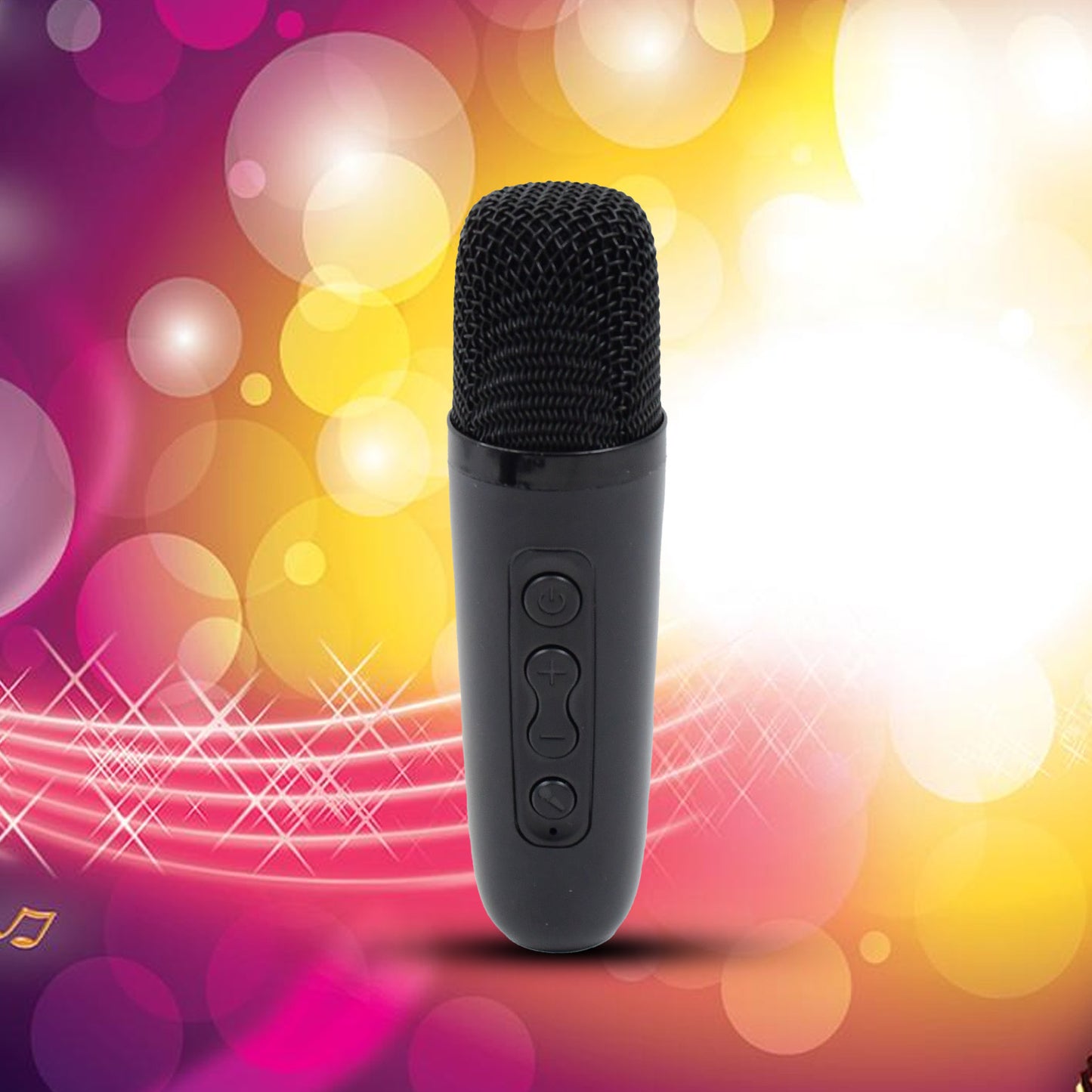 Wireless Bluetooth Speaker 5W High Bass With Wireless Mic Microphone Led Torch Solar Charging Support Usb Adjustable Strap (1 Set)
