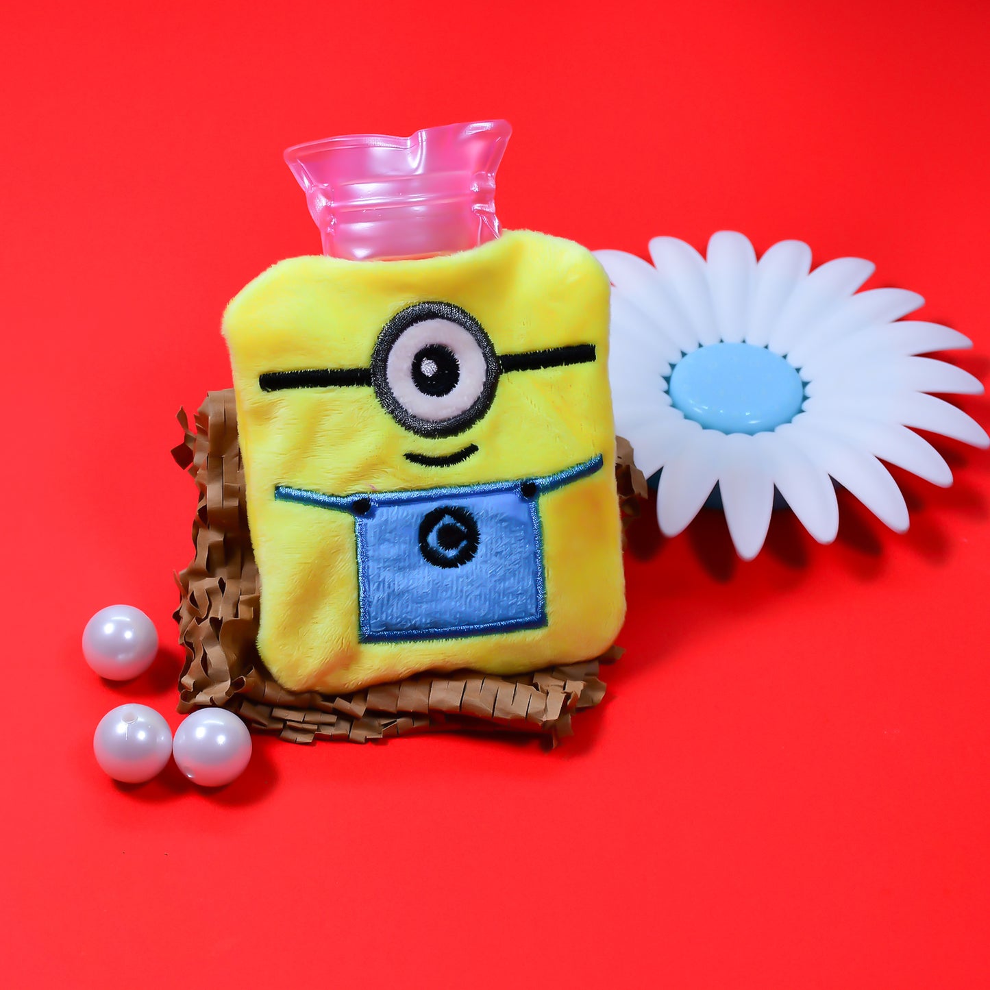 Minions Small Hot Water Bag With Cover For Pain Relief Neck Shoulder Pain And Hand Feet Warmer Menstrual Cramps.