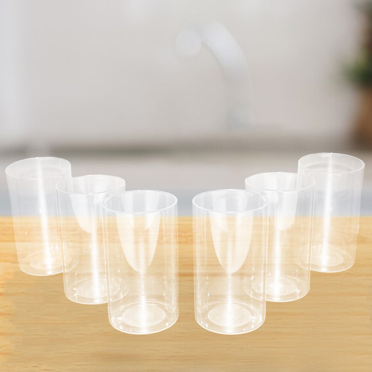 Apexeveryday Plastic Glass Set 6 Pieces Lightweight Unbreakable