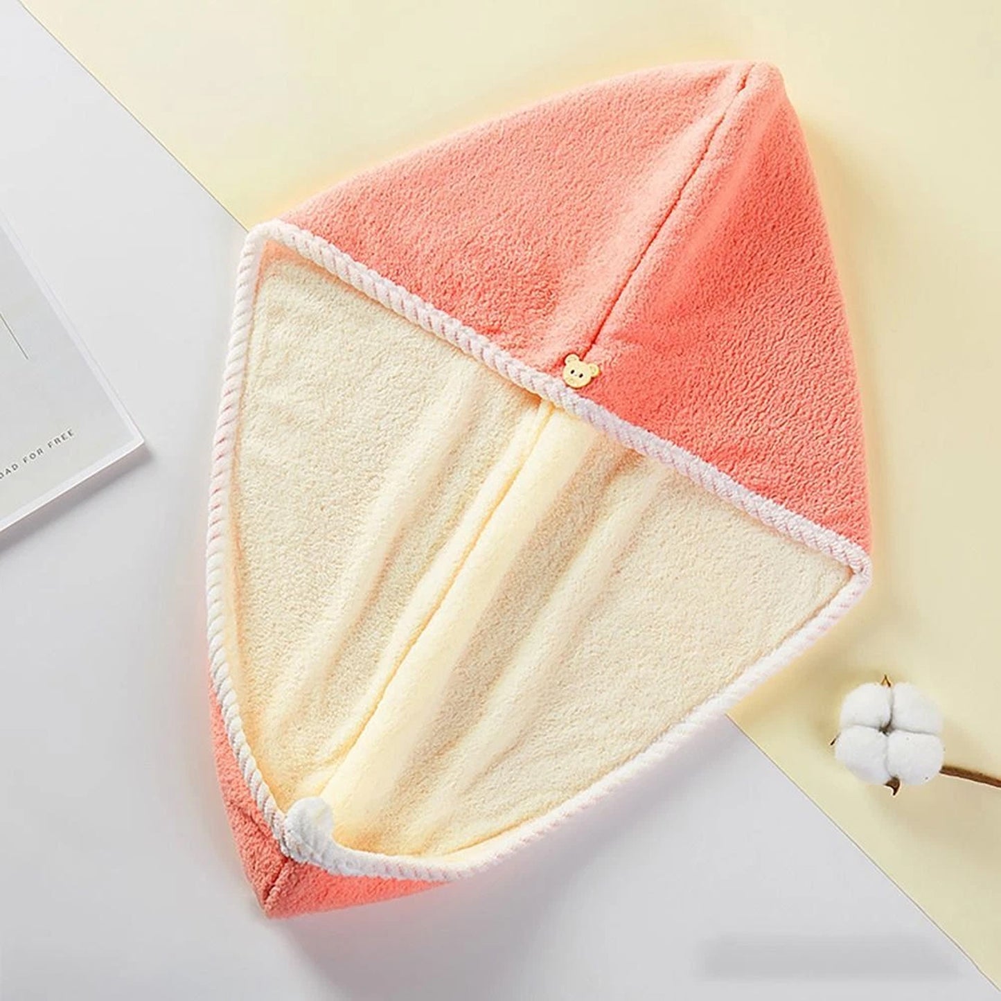 Hairdrying Magic Hair Cap Towel Wrap For Women Bath Towels (1 Pc)