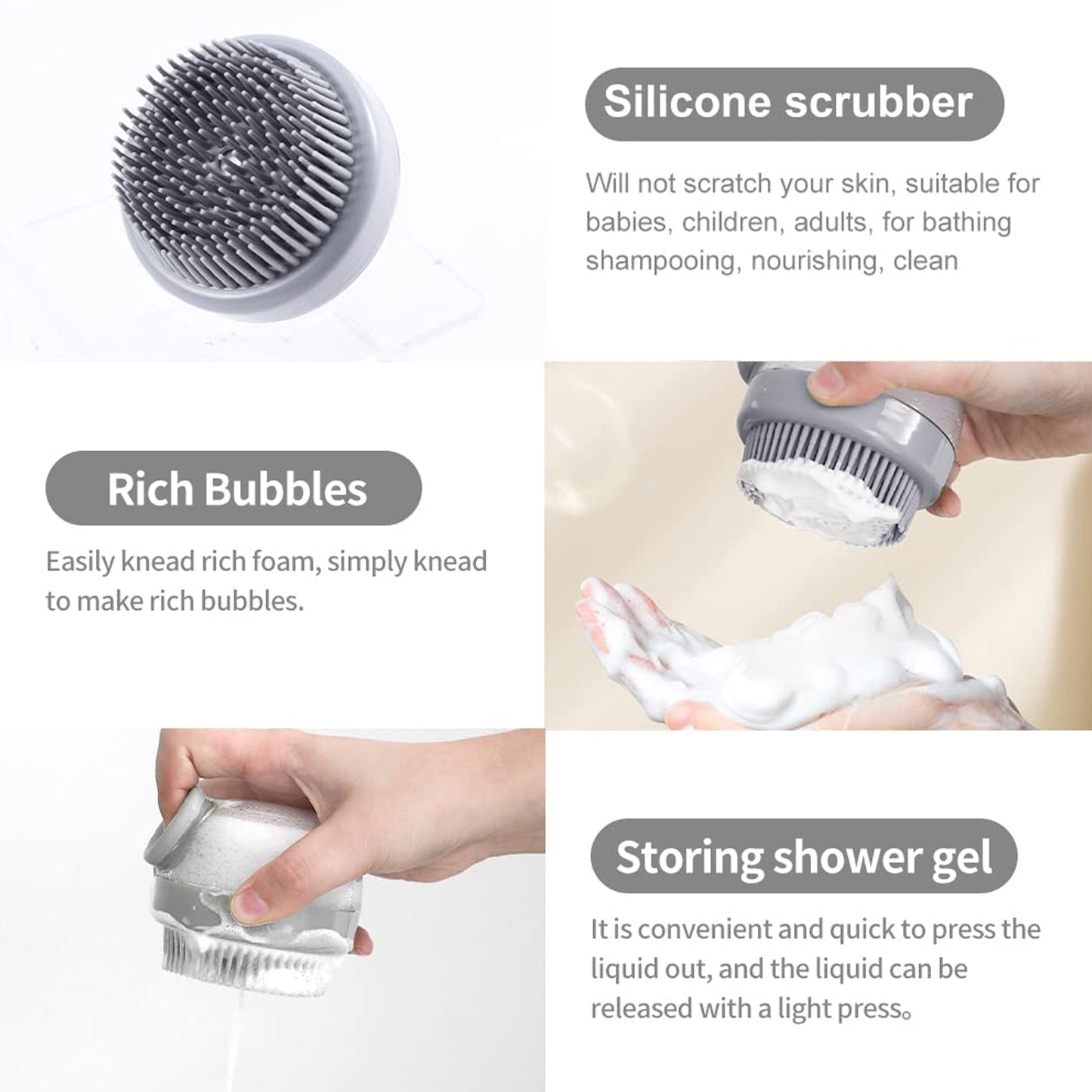Headscalp Massager Shampoo Brush (1 Pc)