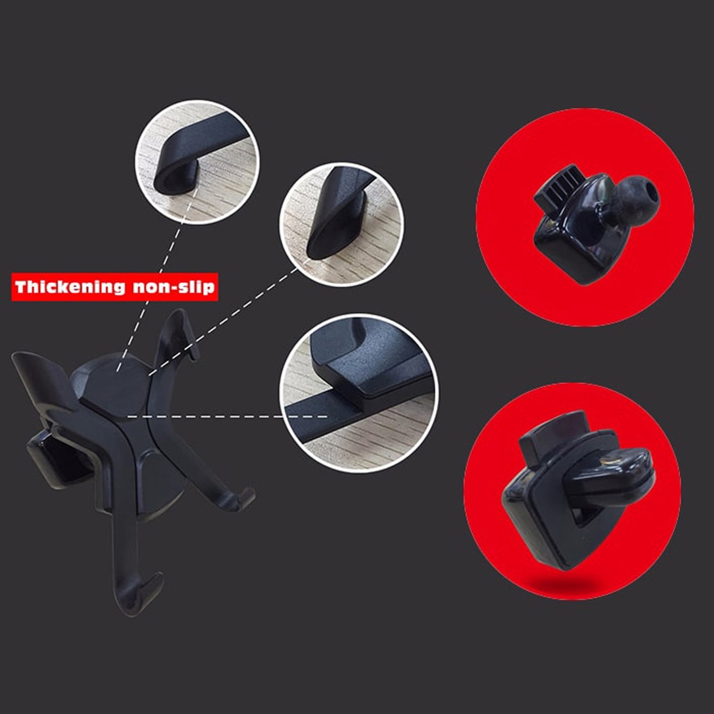 2Pc Car Mount Air Vent Holder