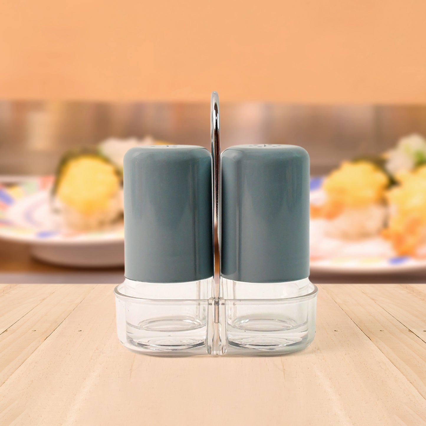 Apexvictory Salt Pepper Dispenser Set 2 Pcs Acrylic Seasoning Shaker