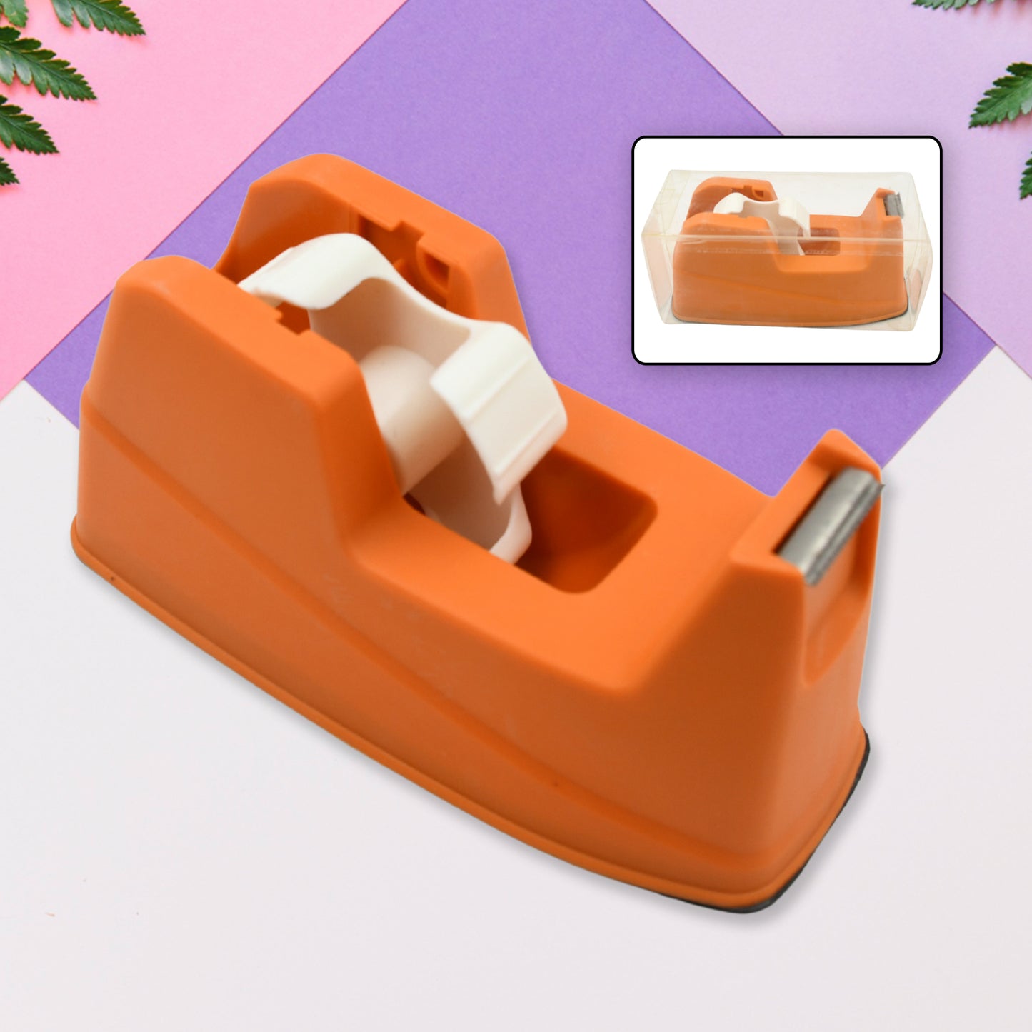 Plastic Tape Dispenser Cutter For Home Office Use Tape Dispenser For Stationary Tape Cutter Packaging Tape (1 Pc 605 Gm)