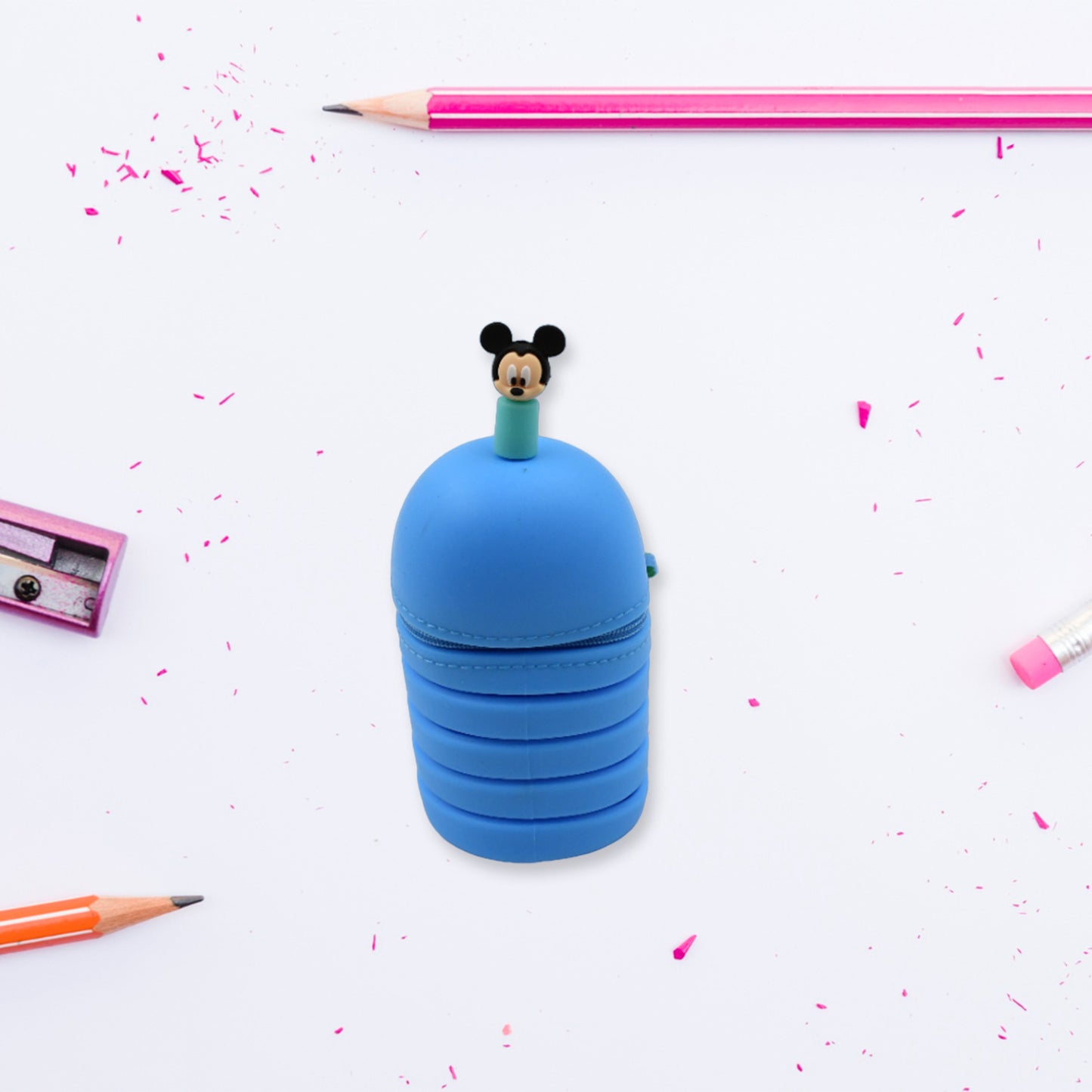 Pencil Case Is Made Of Silicone Telescopic Pen Holder With Zipper Closure And Large Capacity Office Home School School-Pink Boys For Girls Secondary School Clear Pencil Case