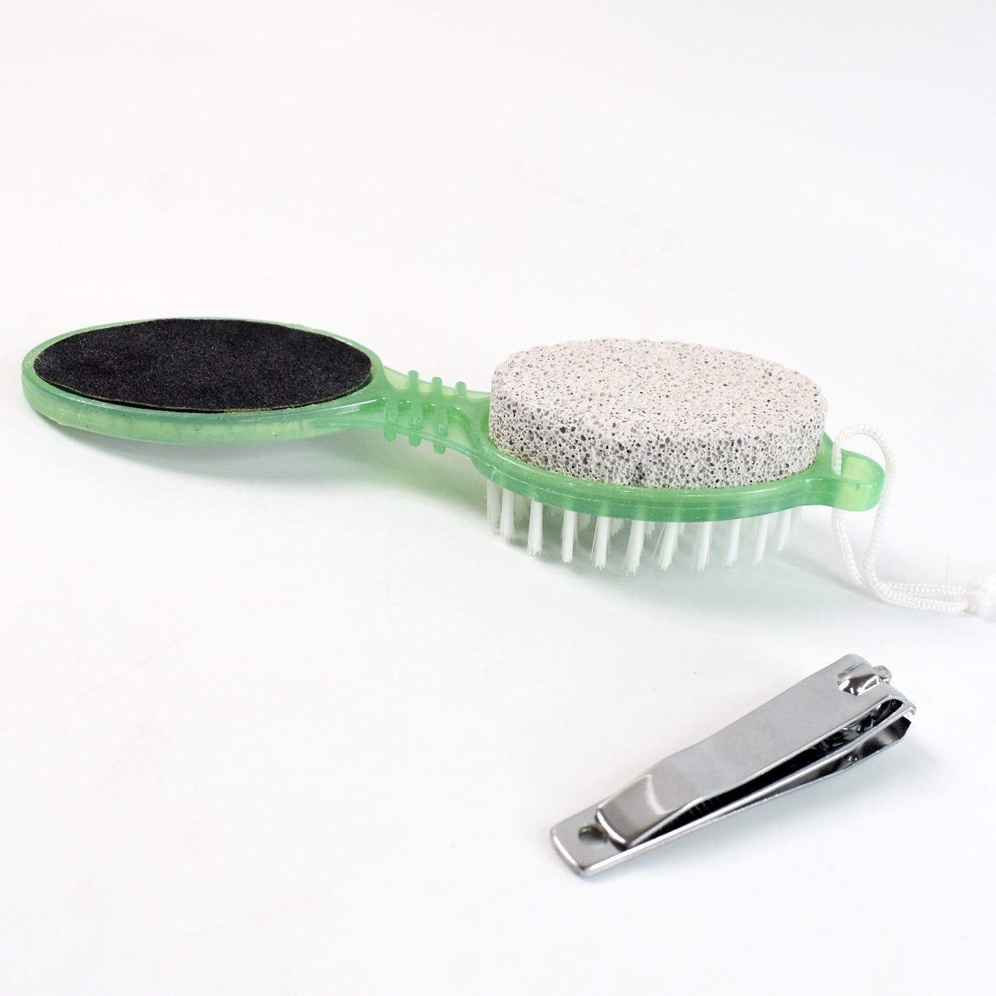 5 In1 Pedicure Tool Pedicure Brush For Feet Foot Scrubber Foot File With Nail Cutter