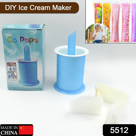 Homemade Popsicle Maker Manual Ice Cream Machine With Approx 20 Pcs Packing Bag Popsicle Mold Convenient Maker Manual Ice Cream Machine For Kids Adults Diy Reusable