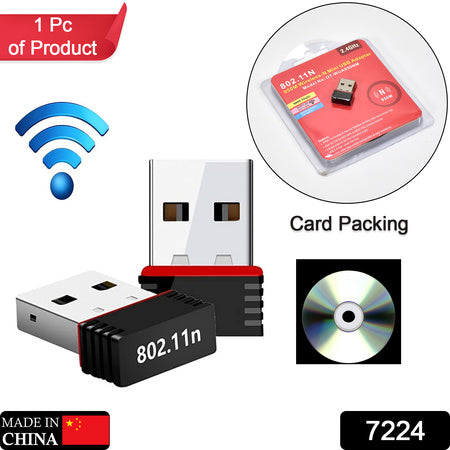 Wi-Fi Receiver Wireless Mini Wi-Fi Network Adapter With With Driver Cd For Computer Laptop And Etc Device Use