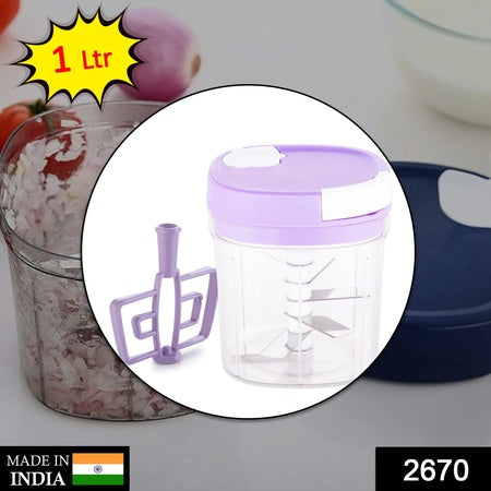 2 In 1 Handy Chopper And Slicer Used Widely For Chopping And Slicing Of Fruits Vegetables Cheese Etc. Including All Kitchen Purposes.
