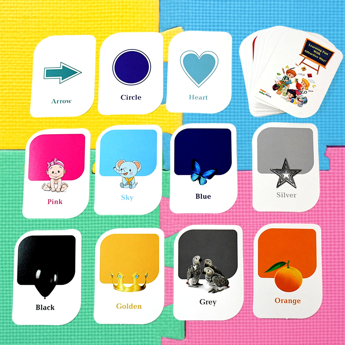 Kidkraft Early Learner 32-Piece Color Amp Shape Flashcard Set