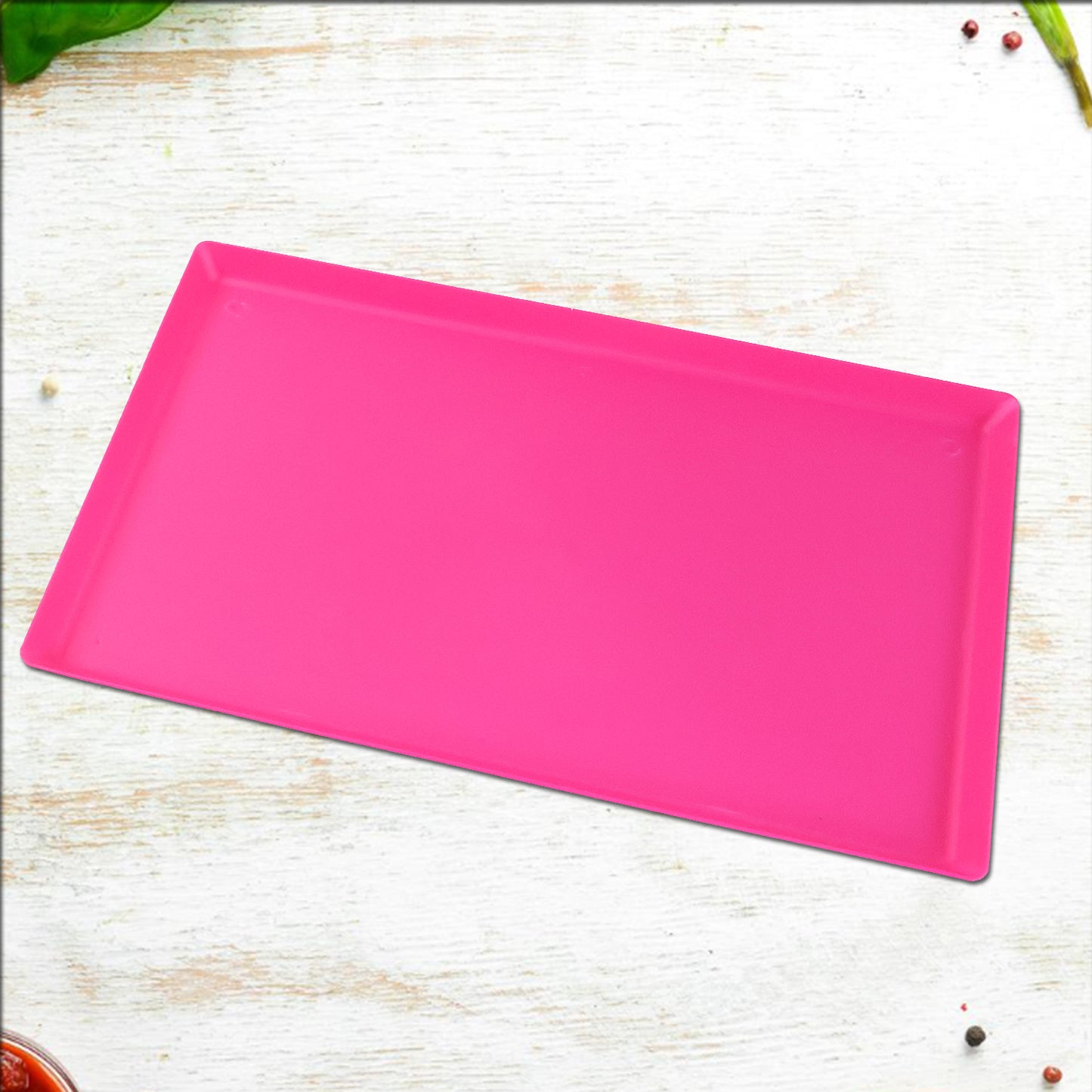 Plastic Kitchen Tray With Modern Hollow Design (40X25 Cm)