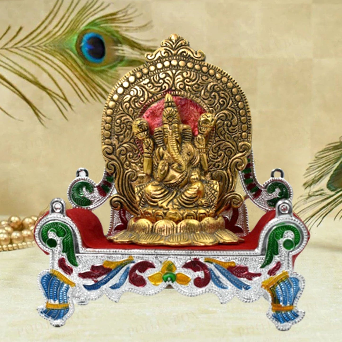 Big Singhasan Bal Gopal Used In All Kinds Of Household And Official Places For Placing Gods Sculpture Over It.