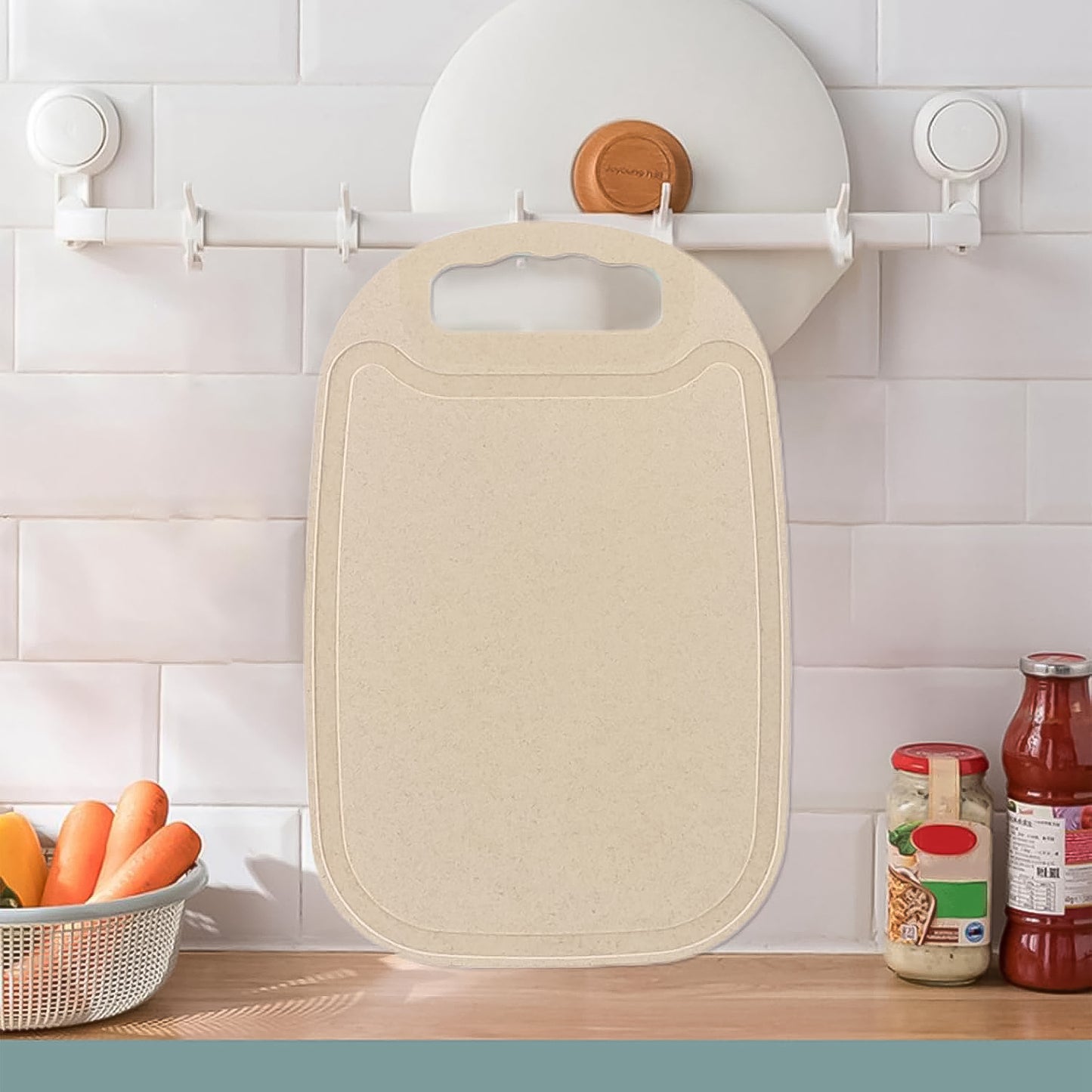 Durable Plastic Chopping Board 34X23 Cm (1 Pc)