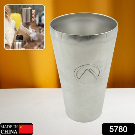 Stainless Steel Vacuum Insulated Travel Mug Glass Reusable Water Glassserving Unbreakable Drinking Glasses Plain Design For Everyday Use Drinks Water Tea Mug Outdoor Home Office (1 Pc)