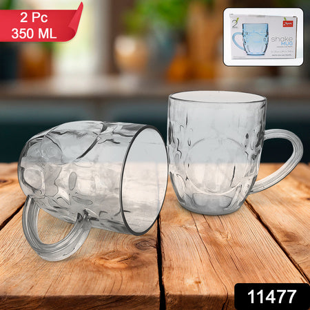 Apexshake Mug Set 2 Pieces Durable Plastic Mugs (350Ml) Approx