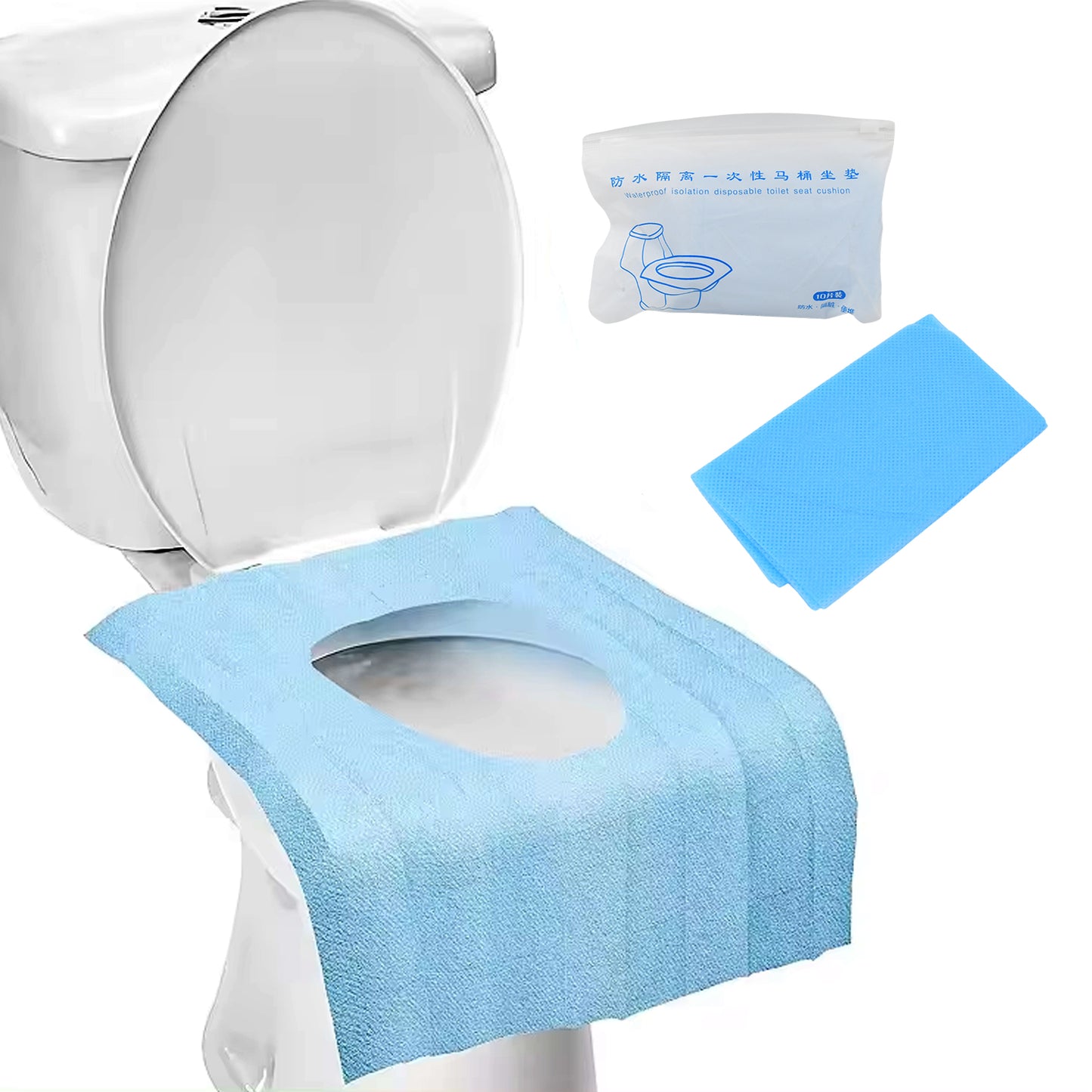 Disposable Toilet Seat Covers Waterproof Isolation Disposable Toilet Seat Cushion (10 Pcs Set)