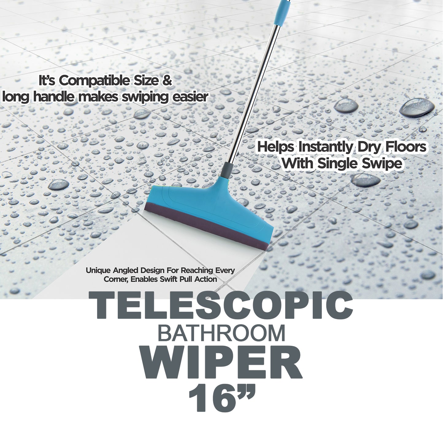 Adjustable Bathroomfloor Stainless Steel Rod Wiper