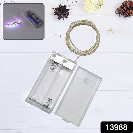 Multicolor 2Aa Battery Powered Copper Wire String Fairy Lights With 30 Leds