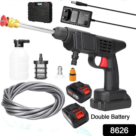 Double Battery 48V Rechargeable Electric Car Washer Gun (1 Set)