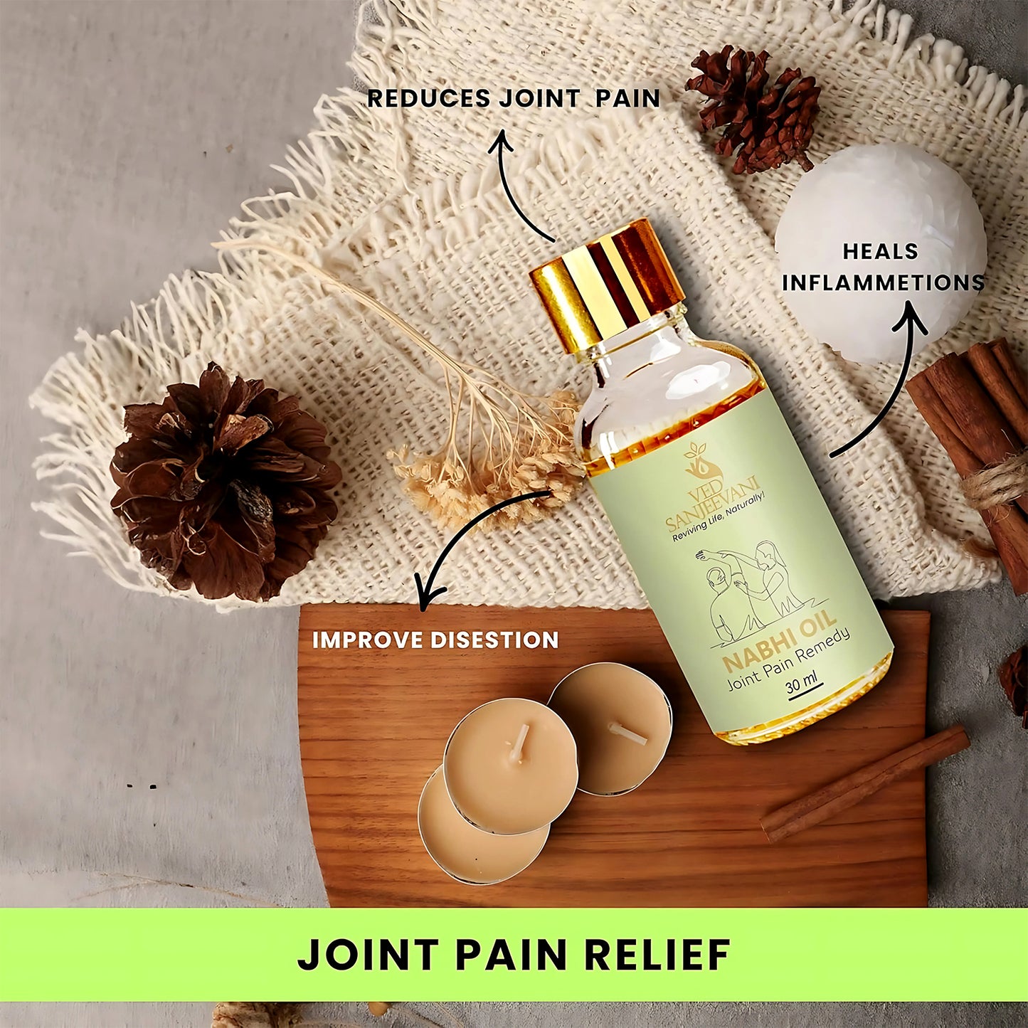 Ved Sanjeevani Nabhi Oil For Joint Pain Relief (30Ml 1 Pc)