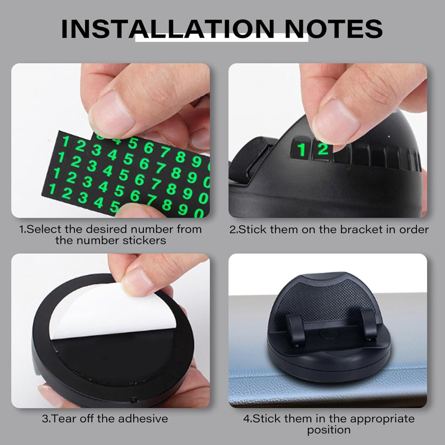2 In1 Car Anti-Slip Mat Phone Holder Non Slip Sticky Phone Mount Holder (1 Set)