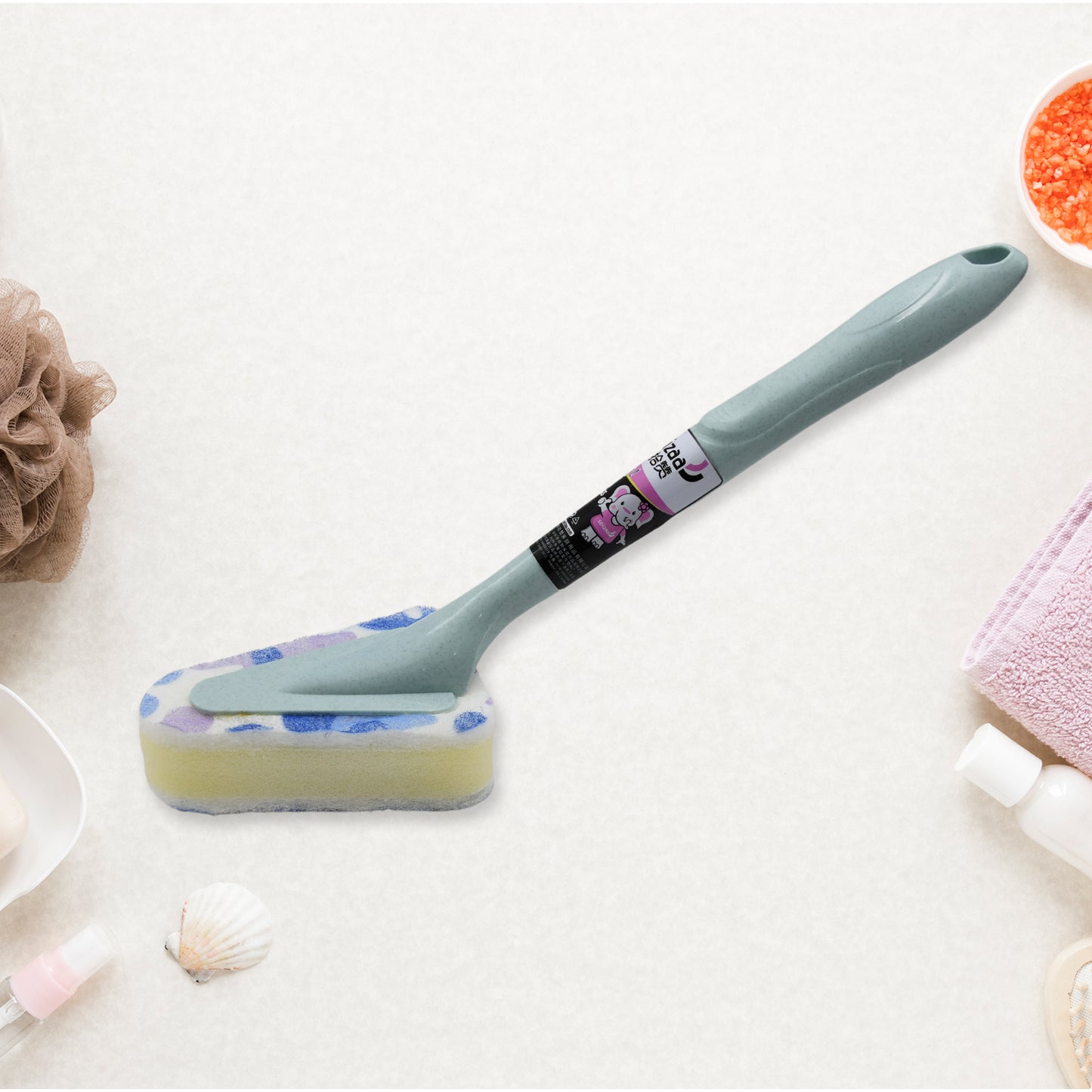 Cleaning Supplies Kitchen Handle Universal Triangular Sponge Multifunctional Bathroom Brush Long Handle Kitchen Dining Bar