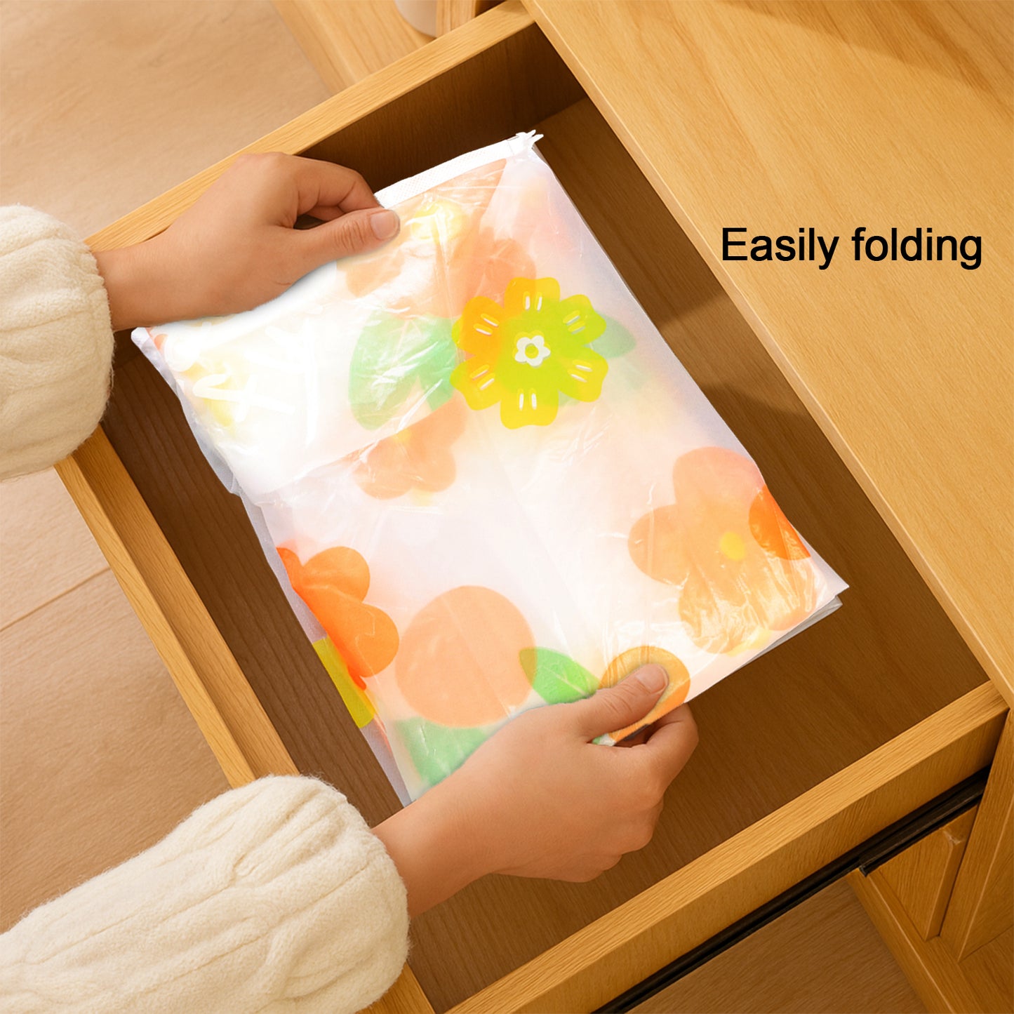 Large Blanket Storage Bag With Zipper 40X83 Cm