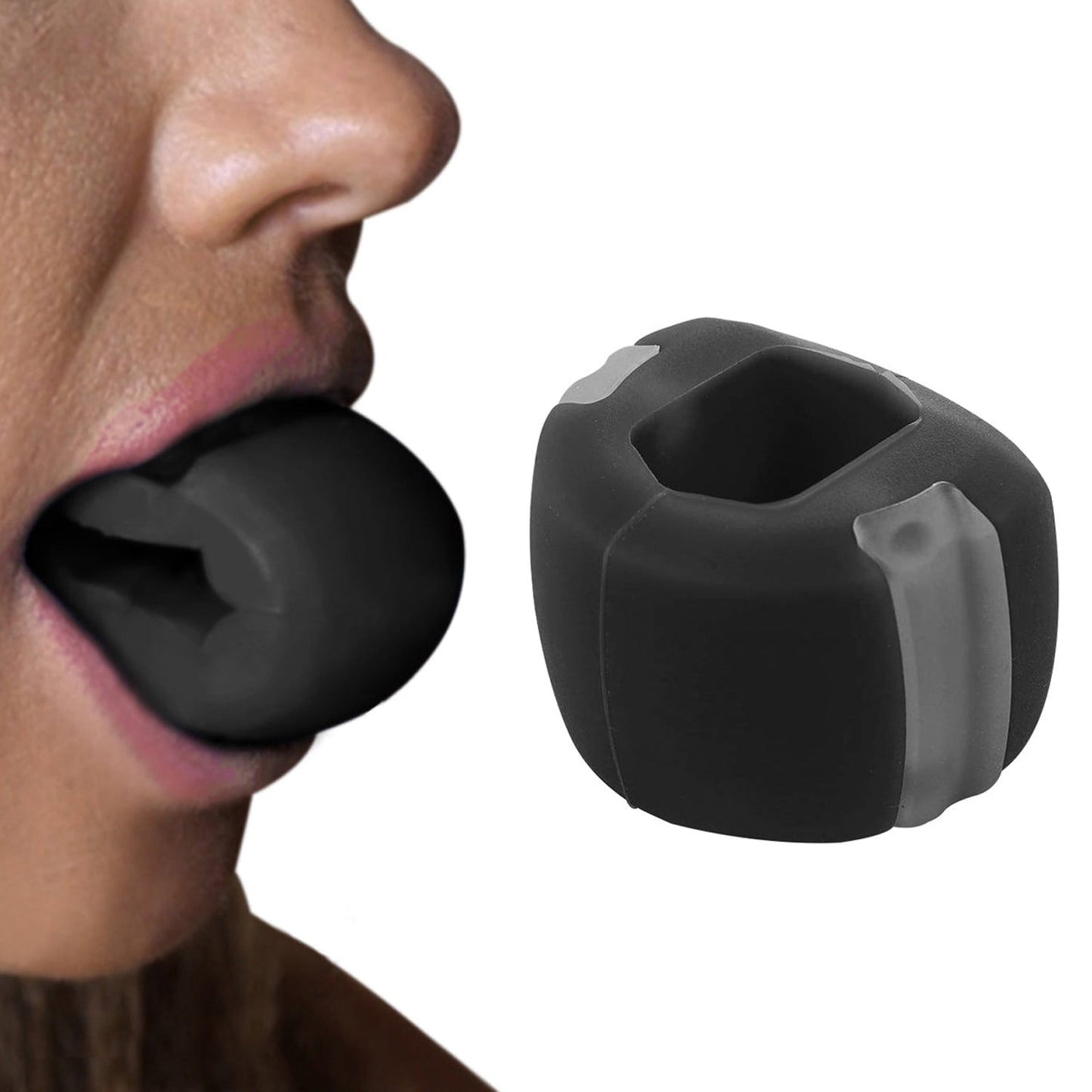 Cn Blk Jaw Exerciser Used To Gain Sharp And Chiselled Jawline Easily And Fast.