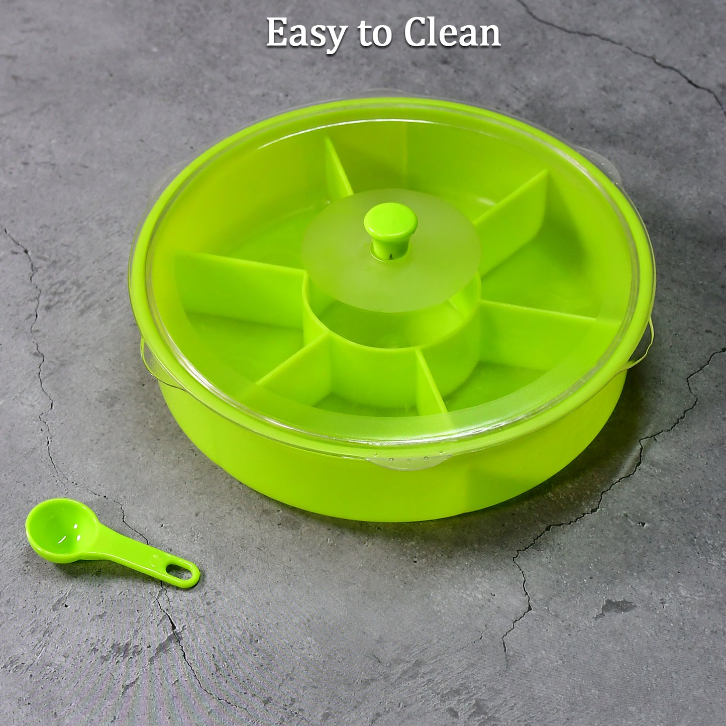 Multipurpose Dry-Fruit And Masala Box With Single Spoon.