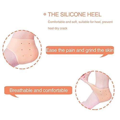 Anti Crack Silicon Gel Heel Moisturizing Socks For Foot Care Men Women (Loose Pack)